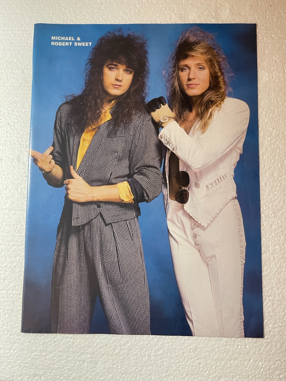 Michael & Robert Sweet Pinup - Two-Tone Blue and White Image